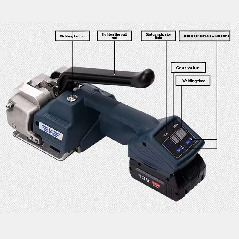 V1 hand-cranked semi-automatic electric baler hot melt plastic steel belt pet buckle-free tension small portable strapping