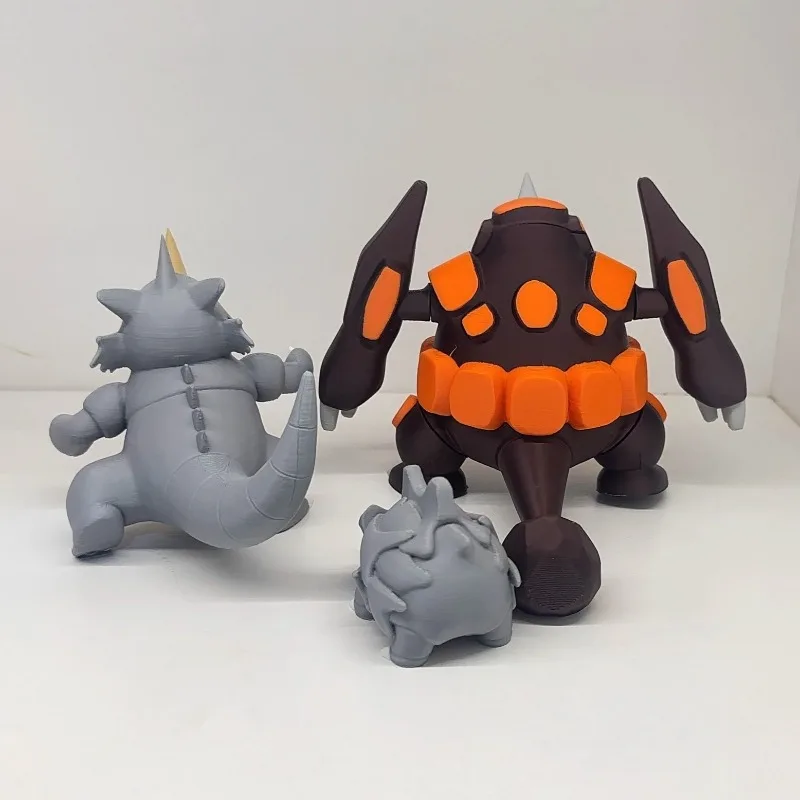 طباعة ثلاثية الأبعاد بمقياس 1/20 WorldRhyhorn Rhydon Rhyperior Pokémon Game الأجهزة الطرفية مجموعات PLA نموذج سطح المكتب زخرفة الديكور