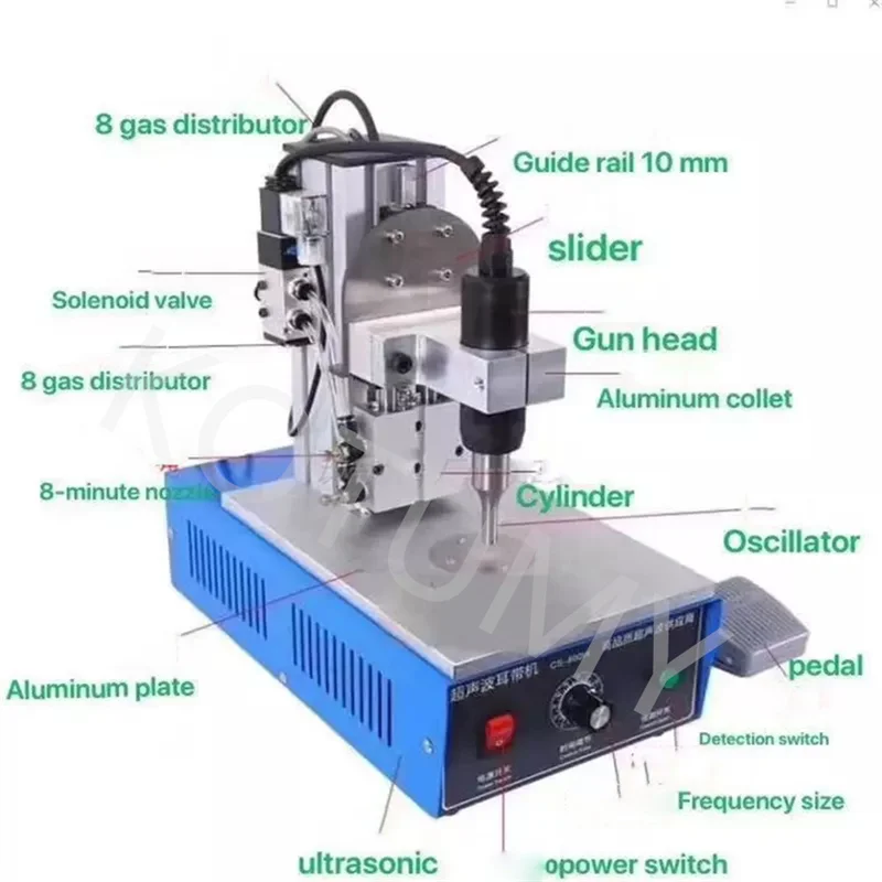 Commercial Face Mask Ultrasonic Spot Welding Melter Machine Simple Ultrasound Non-Woven Fabric Edge Banding Machine Tool