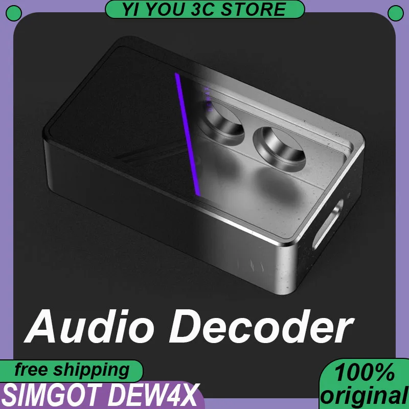 

SIMGOT DEW4X Audio Decoder HiFi Dual C43198 DAC Chip Portable DAC/AMP with High Quality OFC Wrapped Shielding Layer Cable