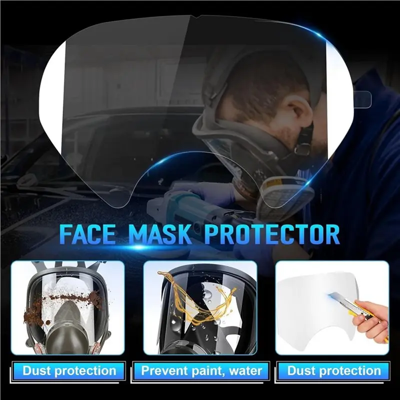 B50B-100Pack Peel Off Lens Cover For 6885, 6000, 6700, 6800, 6900 Series Respirator Mask, Protective Cover For 6800 Mask