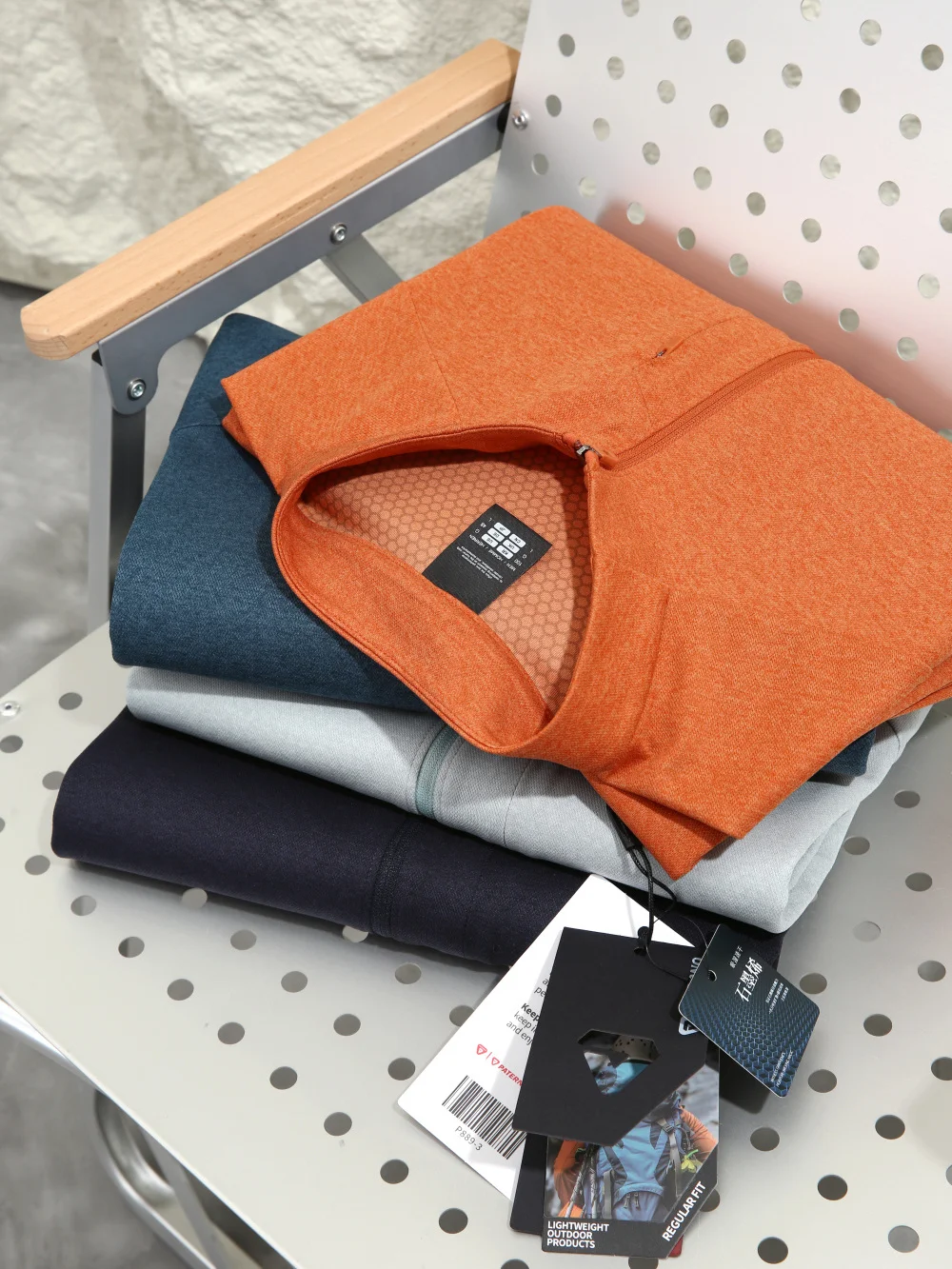 High End Spring Men's Sporty Casual Fitness Long Sleeve Half Zip Shirt Breathable Quick Dry Polyester Standard Fit T-Shirt