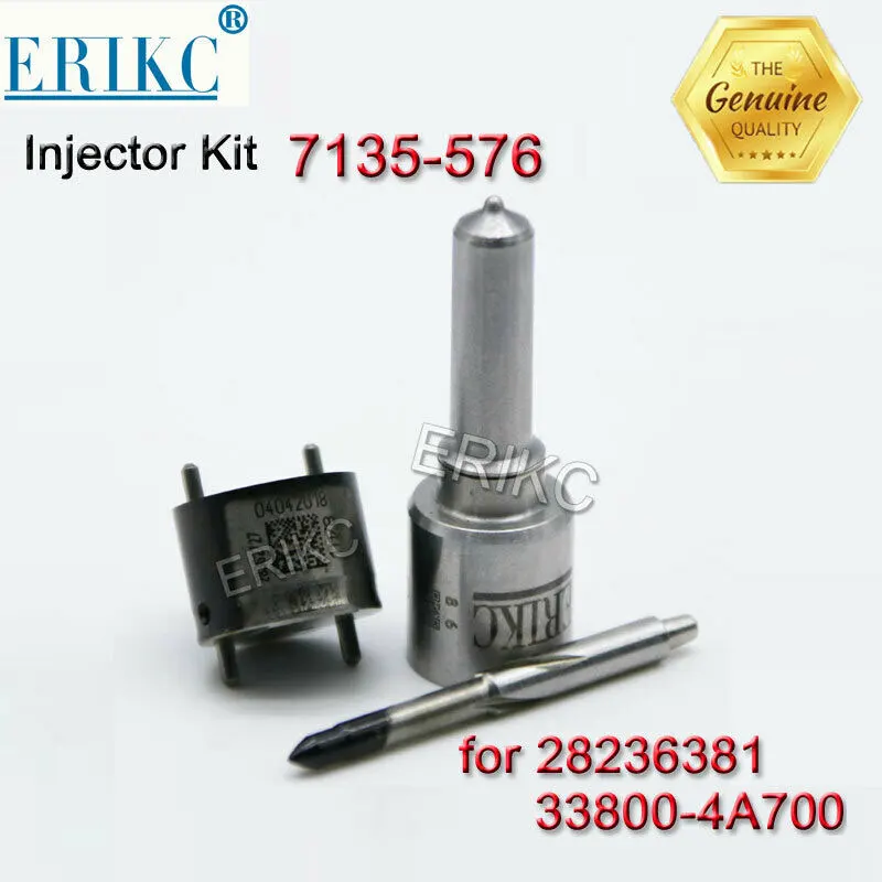 

ERIKC 7135-576 Fuel Injectors Repair Kits Nozzle H379 G379 and Valve 9308-625C for Hyundai 28236381 33800-4A700