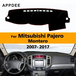 Car Dashboard Cover For Mitsubishi Pajero Montero 2007-2017 08 09 10 11 12 13 14 15 16 Dash Mat Anti-UV Carpets Car Accessories