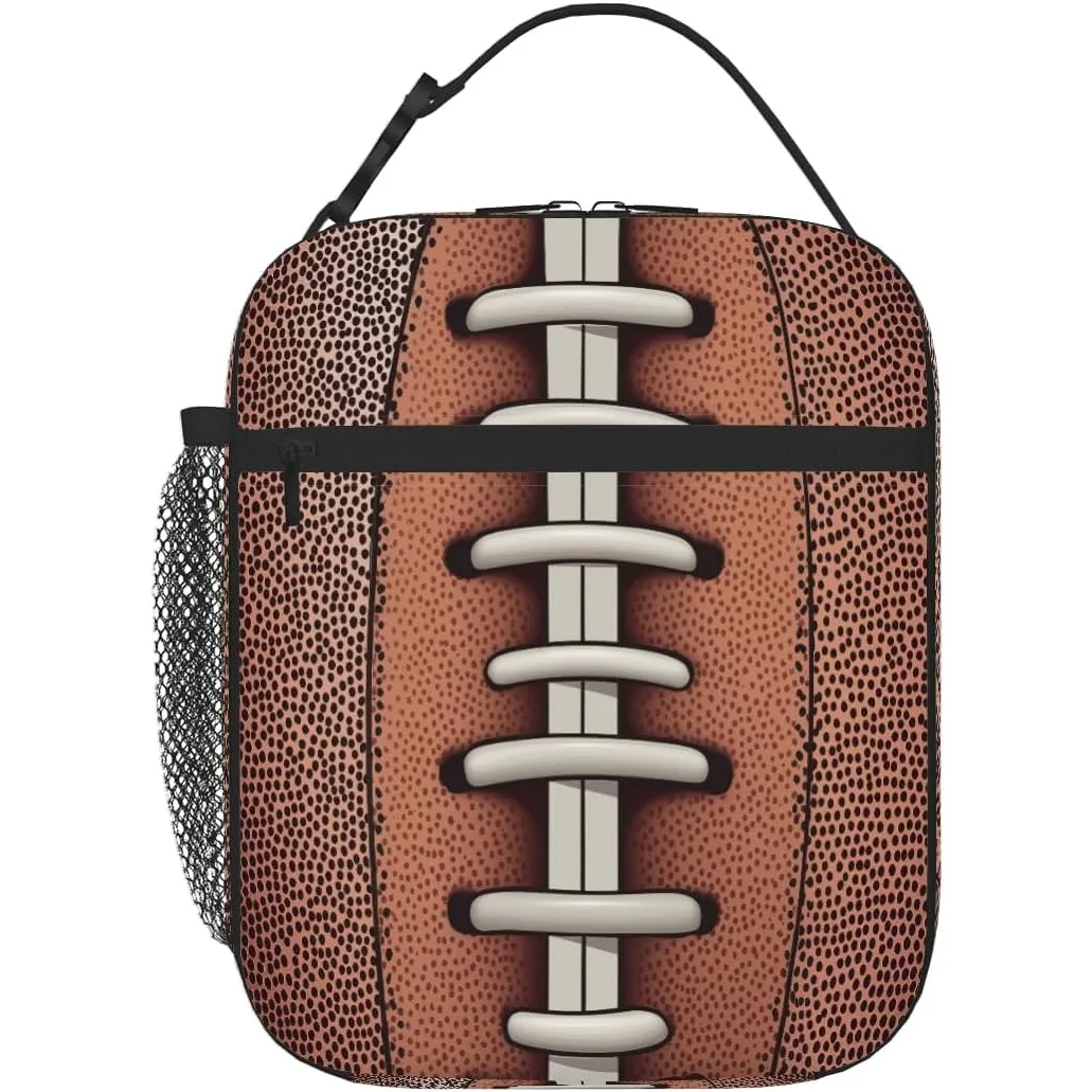 

Винтажный ланч-бокс для американского футбола для женщин, мужчин, детей и взрослых, изолированная сумка для обеда, многоразовая сумка-холодильник для школы и работы