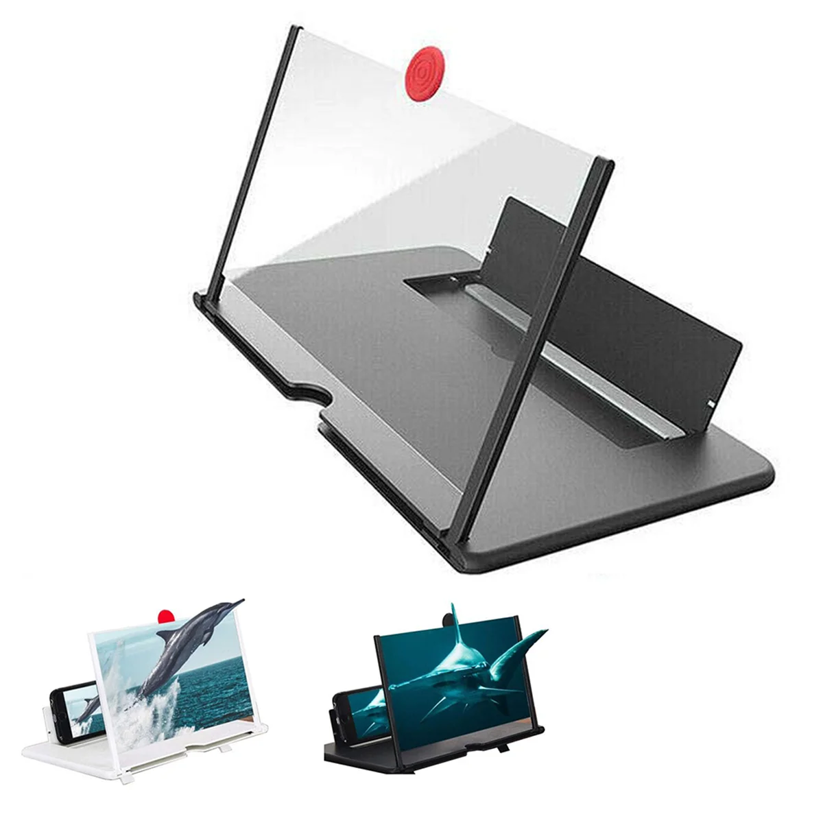 18 بوصة ثلاثية الأبعاد HD شاشة الهاتف المحمول المكبر فيلم فيديو حامل مكبر للصوت حامل هاتف سطح المكتب ثلاثية الأبعاد HD حامل فيديو الفيلم ، أ