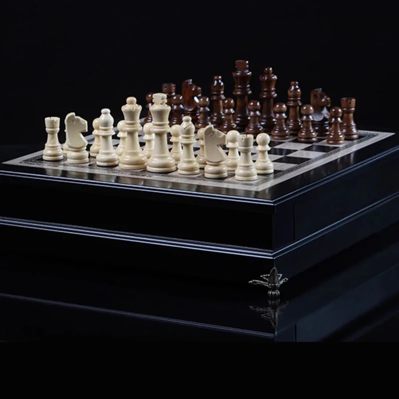 

Wooden Quality Chess Games Luxury Table Vintage Travel Board Social Chess Games Outdoor Ajedrez Profesional Game Accessories