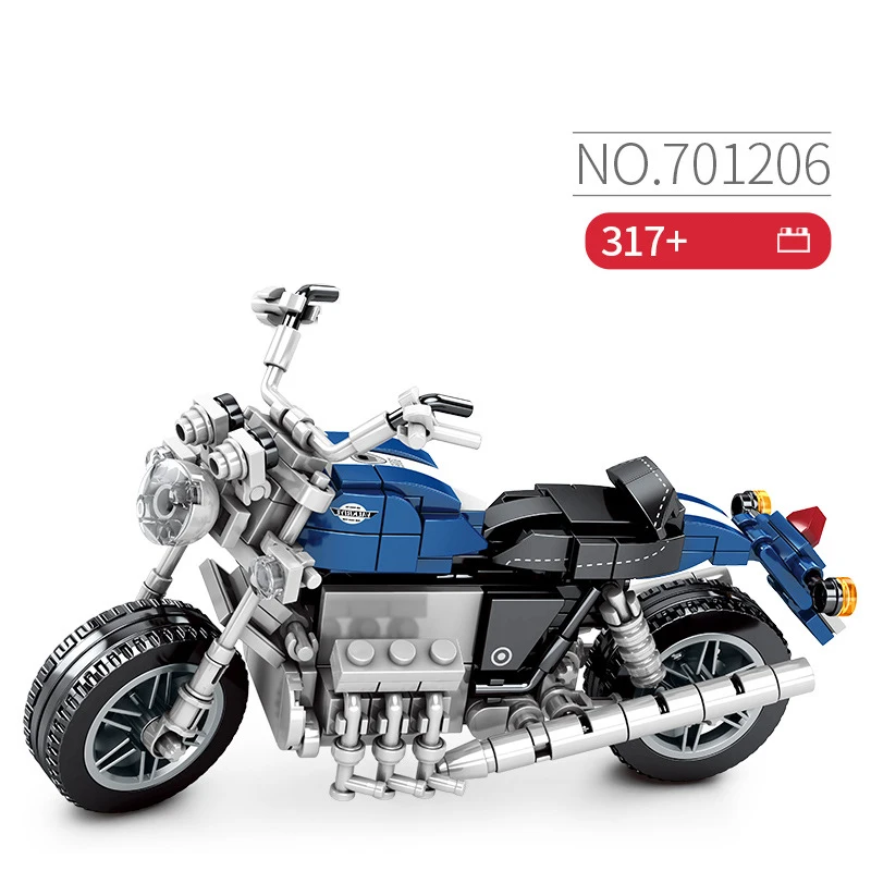 Bloques técnicos de motocicleta C650 Hondas Valkyie, modelo de Motor pequeño, bloques de construcción, juguetes de construcción, colección para regalos para niños