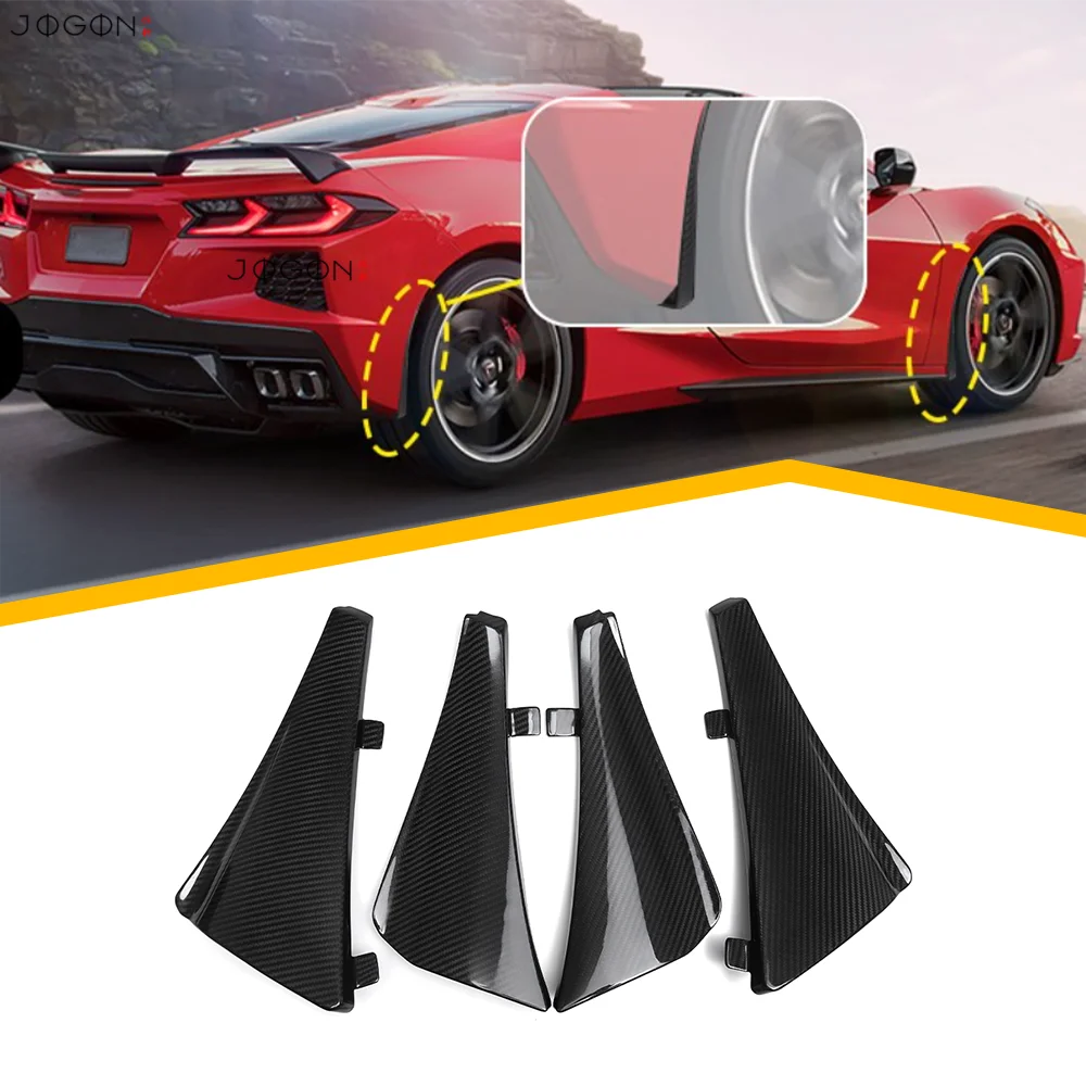 For Chevrolet Corvette C8 ZR1 Stingray Z51 2020 2021 2022 2023 2024 2025 Carbon Fiber Mud Flaps Splash Guard Cover Exterior Trim