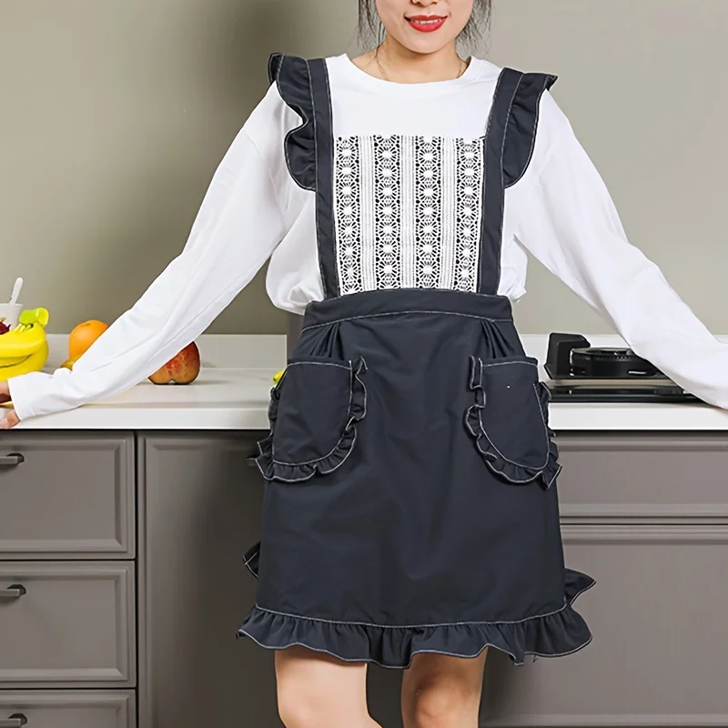 New Lovely Summer Thin Breathable Apron Cute Princess Home Kitchen Apron Workwear for Women