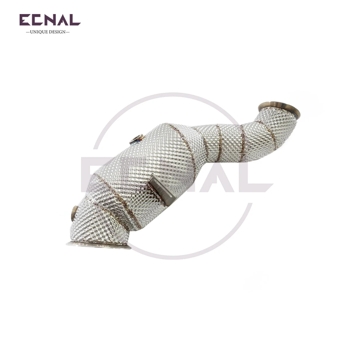 Ecnal Exhaust Downpipe for Mercedes Benz w205 C200 c250 c260 c300 CLS200 CLS260 CLS300 C257 2.0T 2015-2019 SS304 Exhaust System