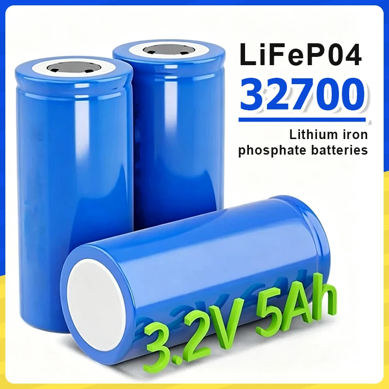 New 3.2V  32700, 35A lithium iron phosphate battery continuous discharge, maximum 55A high power battery 5000mAh LiFePO4