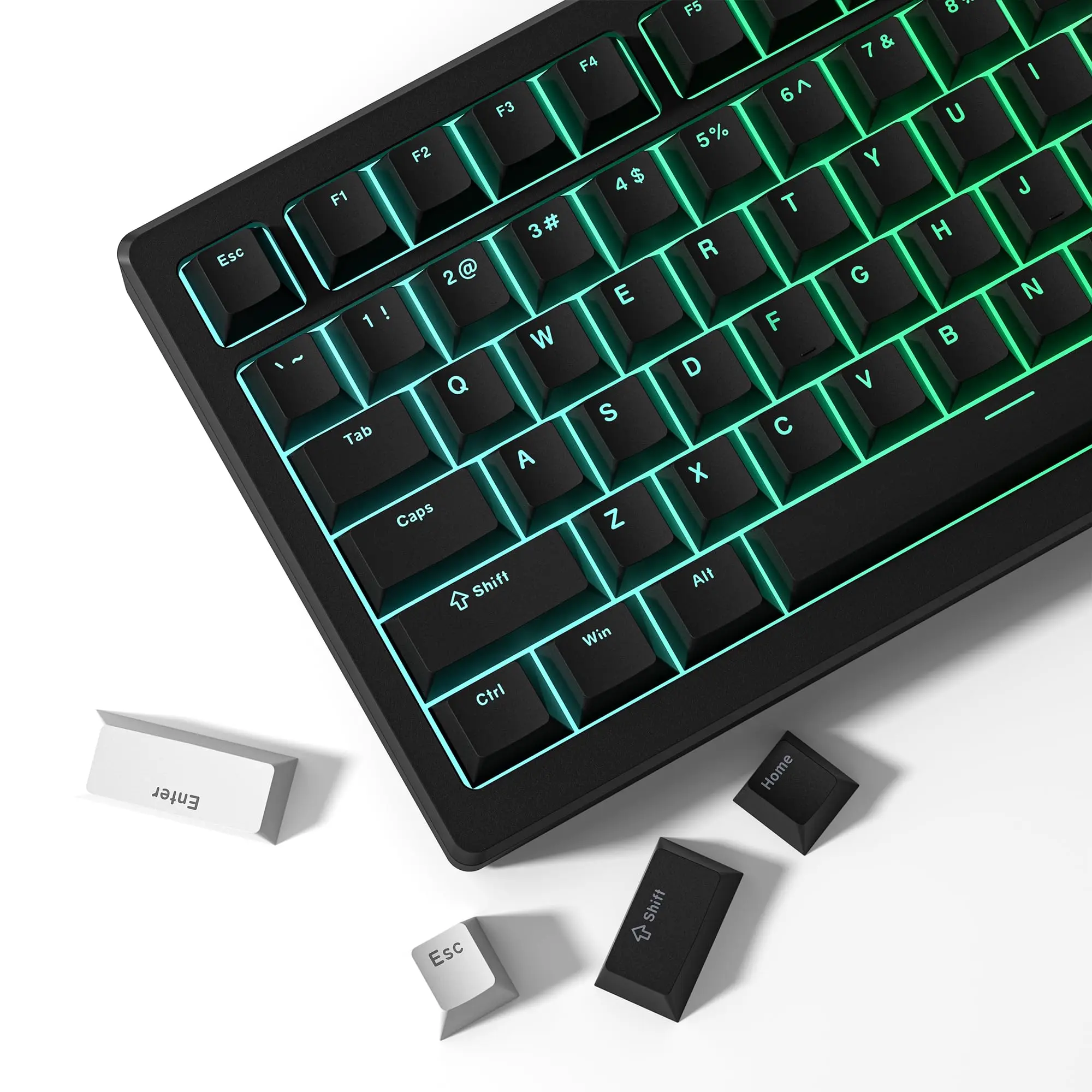 Womier Shine Through Lot de Touches en PBT 60 75, Profil