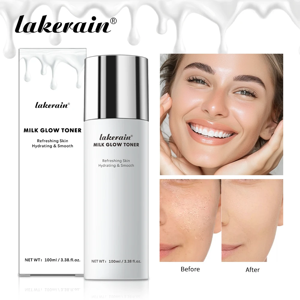 100ml Milk Glow Toner Brightening Skin Toner Powerfully Moisturizes Relieve Dry And Tired Skin Locks Moisture Skin Toner Makeup