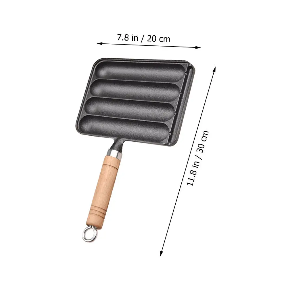 Non-Stick Wooden Hot Dog Sausage Mold for Baking, Steaming, BBQ – Easy Release & Shape Retention