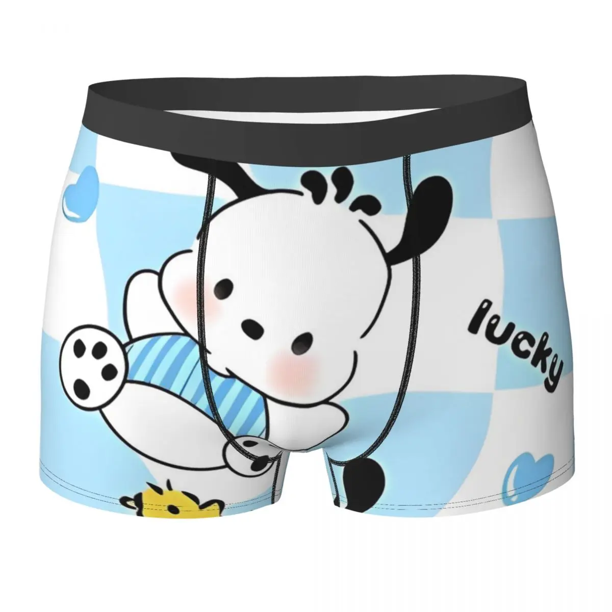 

Pochacco нижнее белье с героями мультфильмов, мужские трусы на заказ, мягкие трендовые трусы-боксеры высокого качества «сделай сам», большие размеры 2XL