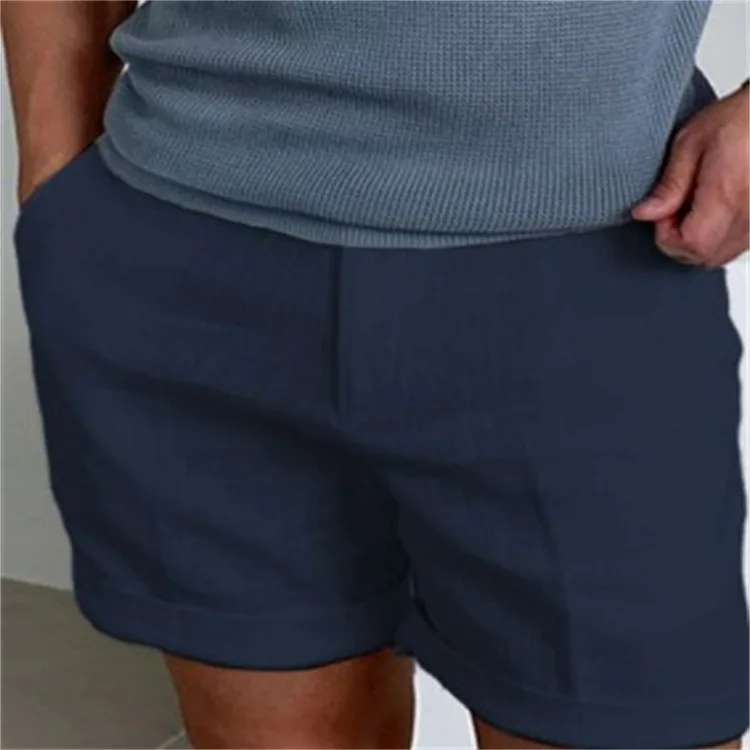 

New Mens Cotton Linen Shorts Solid Color Summer Breathable Fitness Streetwear Loose Fit Casual Lightweight Beach Shorts