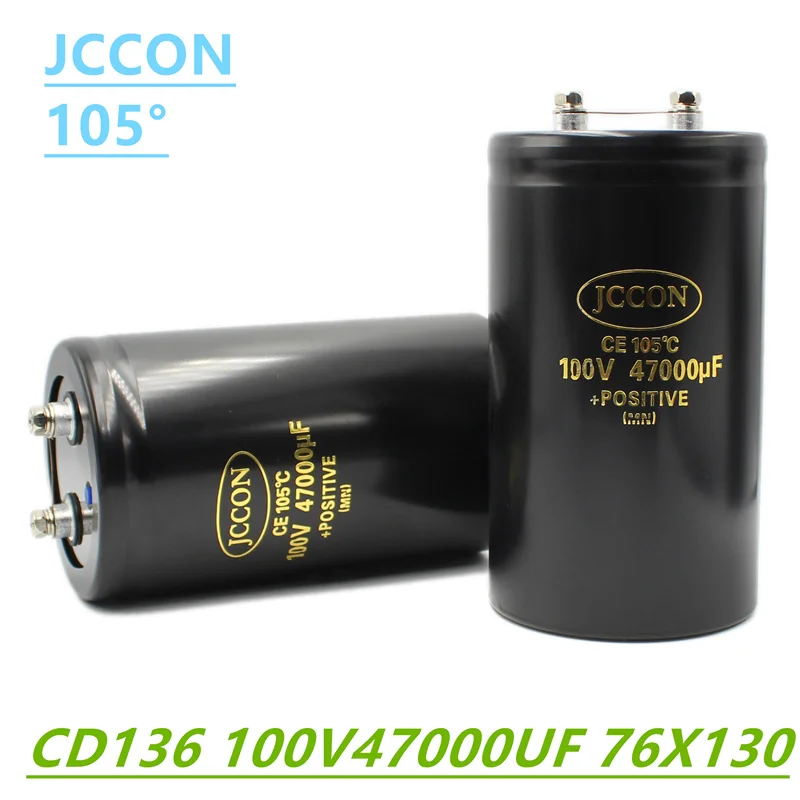 JC bolt electrolytic capacitor 100V47000UF 76x130mm CD136 variable frequency screw capacitor CE105 ℃ original brand new