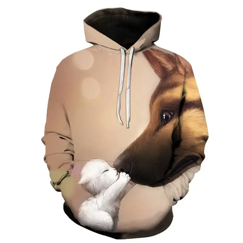 Hoodies Cute Cartoon Animal Cat 3d Print Sweatshirts Men Women Hooded Oversized Hoodie Kids Pullover Sweatshirts Tracksuits Coat