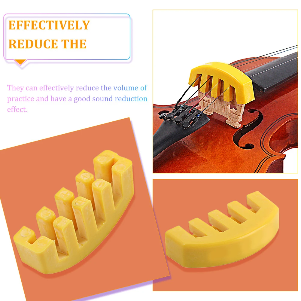 

4 Pcs Violin Mute Instrument Parts Rubber Practice Mutes Accessories Supplies for