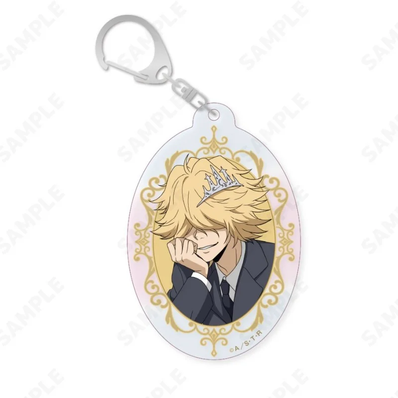 Anime Katekyo Hitman Reborn! Reborn Tsunayoshi Sawada Seated Gaze Ver Circle Acrylic Pendant Keychains Bag Decorations
