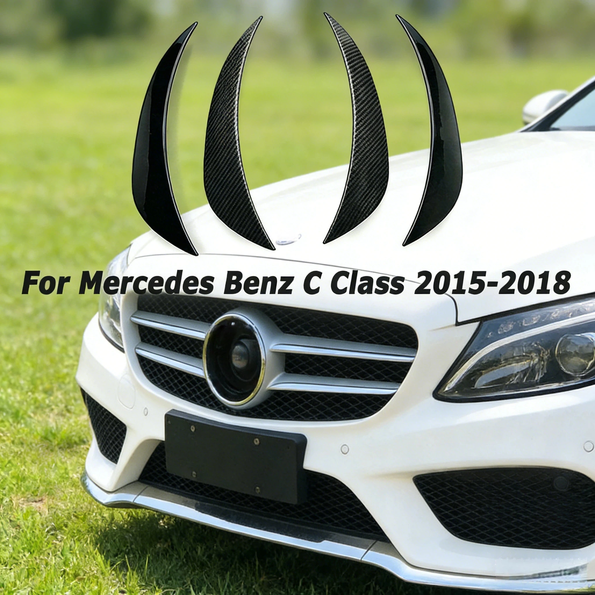 

Car Front Air Vent Wind Knife For Mercedes Benz C Class W205 C205 S205 2015-2018 Air Knife Blade Body Kits Auto Car Accessories