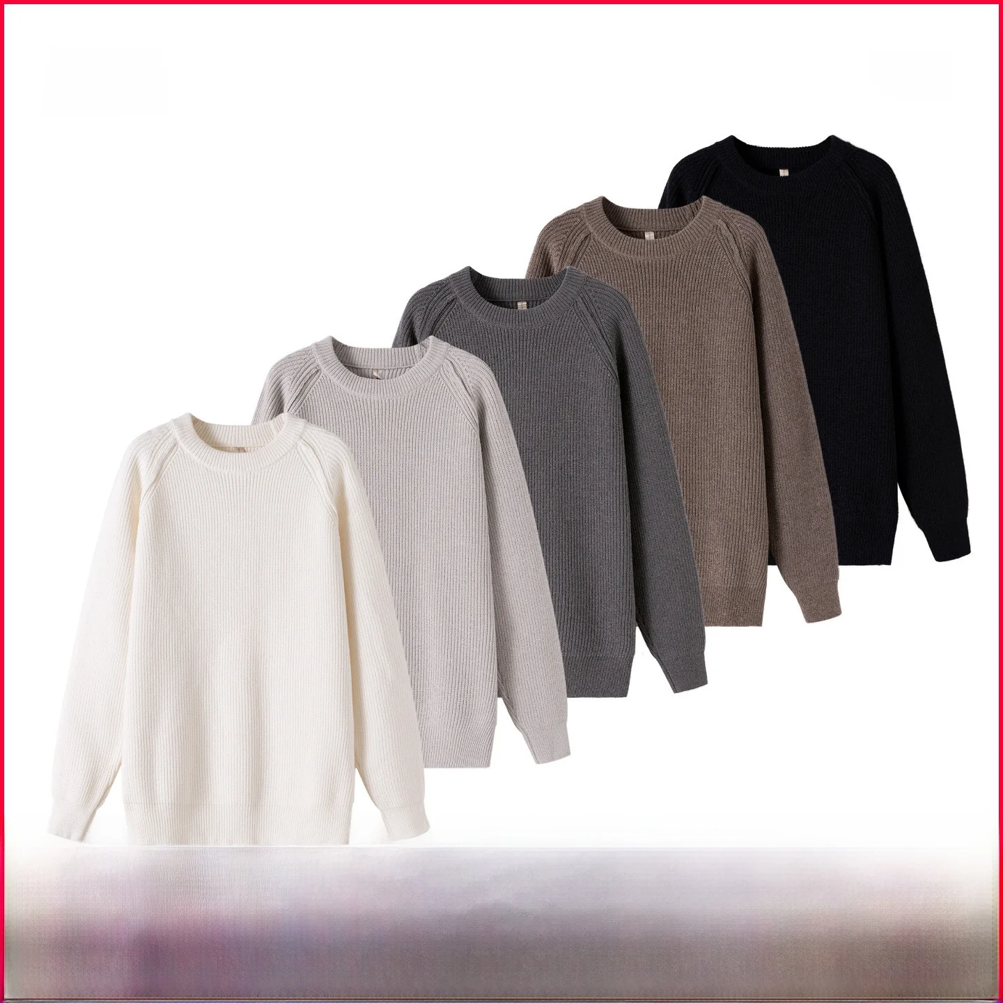 

Мужской вязаный свитер в стиле ретро, однотонный, с круглым вырезом и вставками на плечах, осенняя новинка, мягкий, теплый, для повседневной жизни, молодежный