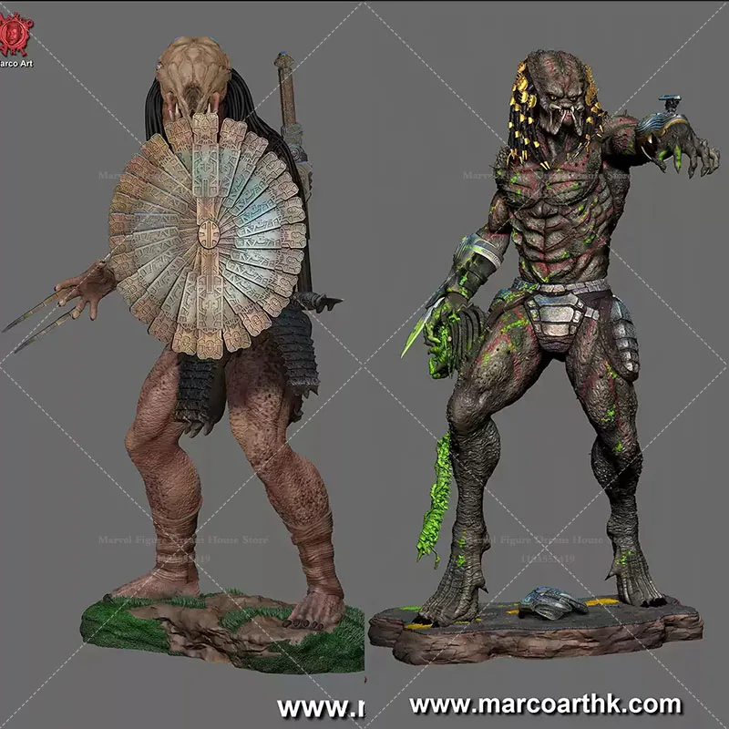 

1/24 1/18 Scale Bone Surface Ultimate Iron Blood Warrior Alien Movies DIY Self-assembled GK 3D Resin Un-panited White Doll Toys