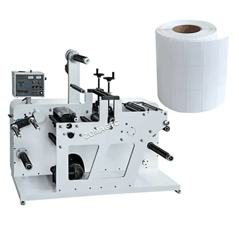 Automatic Roll Label Cutting Machine Self Adhesive Label Cutter Rewinding Machine Label Die Cutting Machine