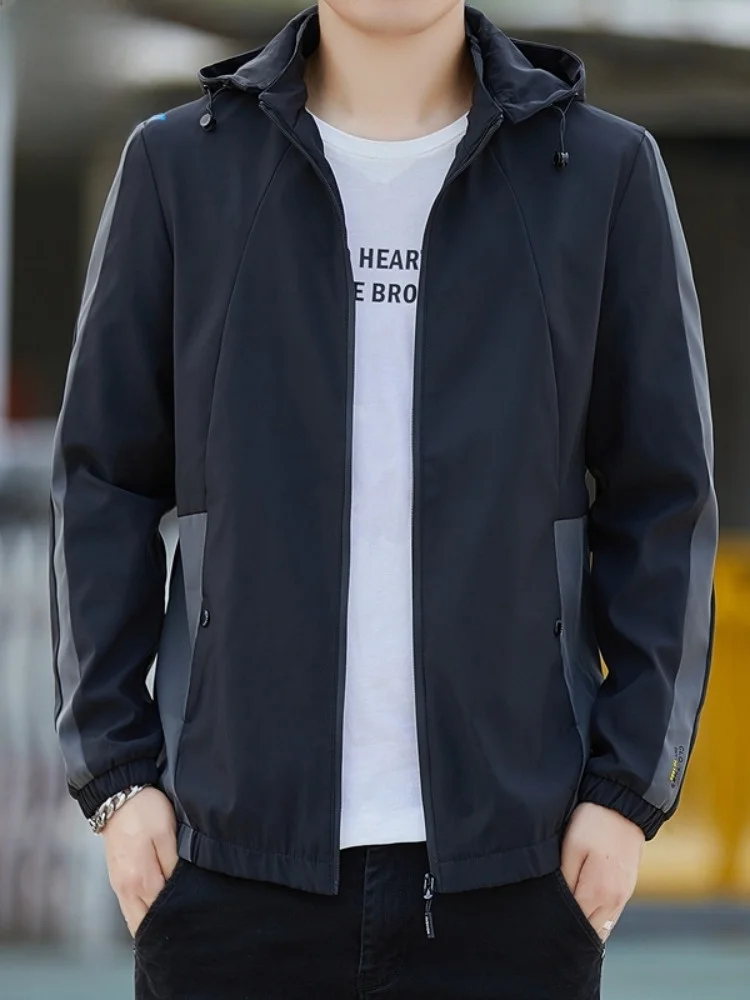 

Paul Мужская осенне-зимняя рабочая одежда Jaet с капюшоном, ветрозащитная, модная, модная, корейская версия, молодежный топ из полиэфирного волокна 00%