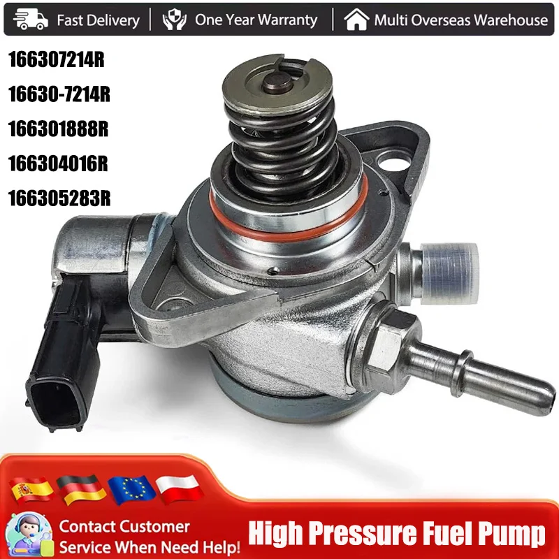 Hochdruck-Kraftstoffpumpe 166301888R für Dacia, für Nissan, für Renault 1.2L 166307214R 166304016R für Nissan Qashqai Juke, für Renault Scenic Megane Clio IV 1.2 166305283R 16630-7214R 16630-00Q0B