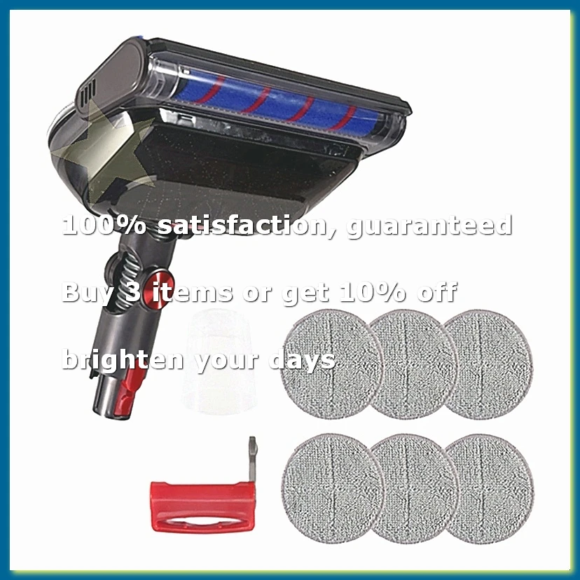 Electric for V7 V8 V10 V11 V15 Vacuum Cleaner, Mop Attachment with LED Headlights Water Reservoir