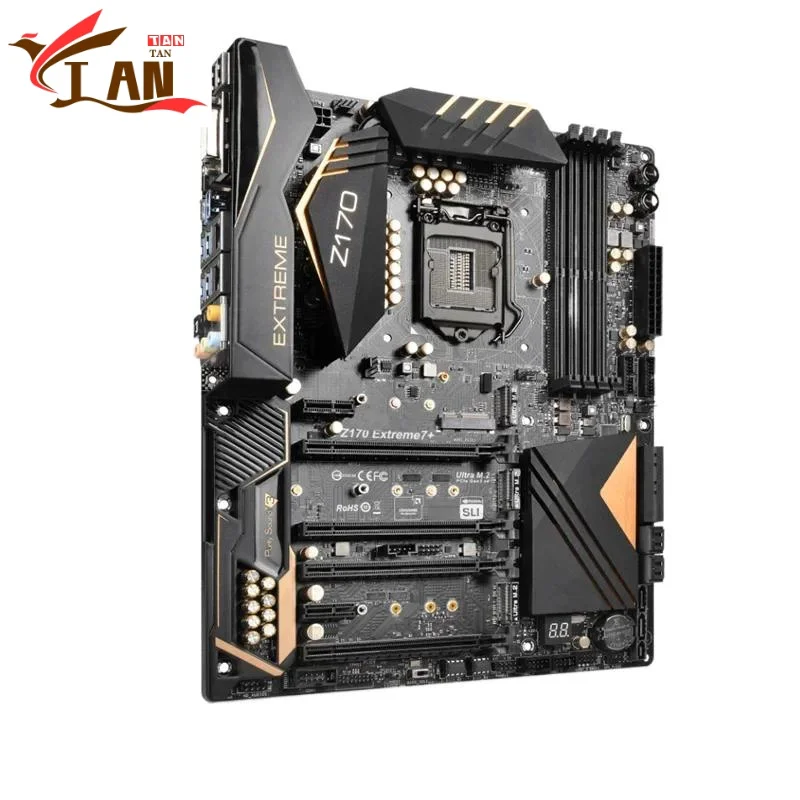 

Для Asrock Z170 EXTREME7 + материнская плата 64 ГБ HDMI DVI-D M.2 LGA 1151 DDR4 ATX Z170 материнская плата 100% протестирована, полностью работает, коричневая
