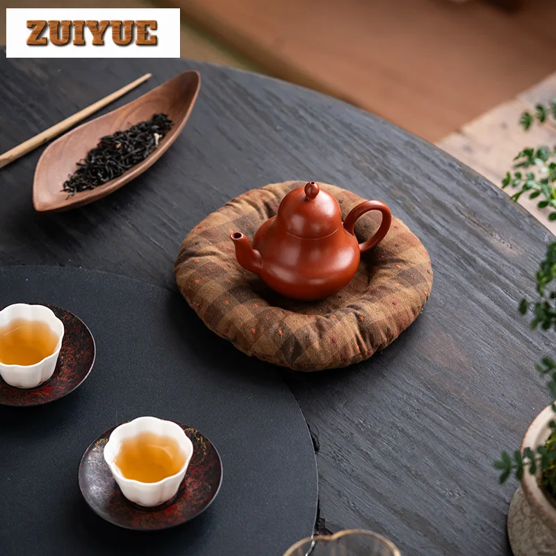 Handmade Cloud Yarn Fabric Pot Bearing Holder Teapots Base Dry Bubble Table Tea Tray Coasters Chinese Tea Set Ornaments Supplies