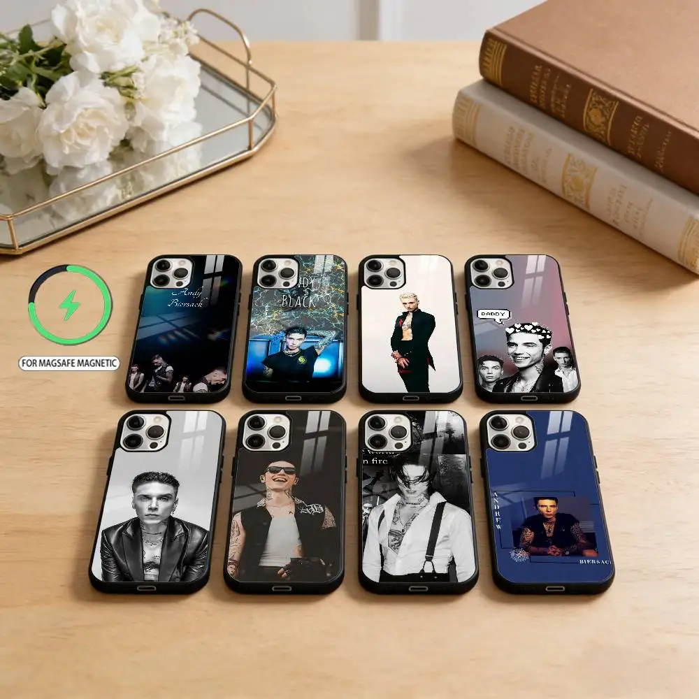 

Rock A-Andy B-Biersack Phone Case For iPhone17,16,15,14,13,12,11 Plus,Pro Max Magnetic For Magsafe Wireless Charging