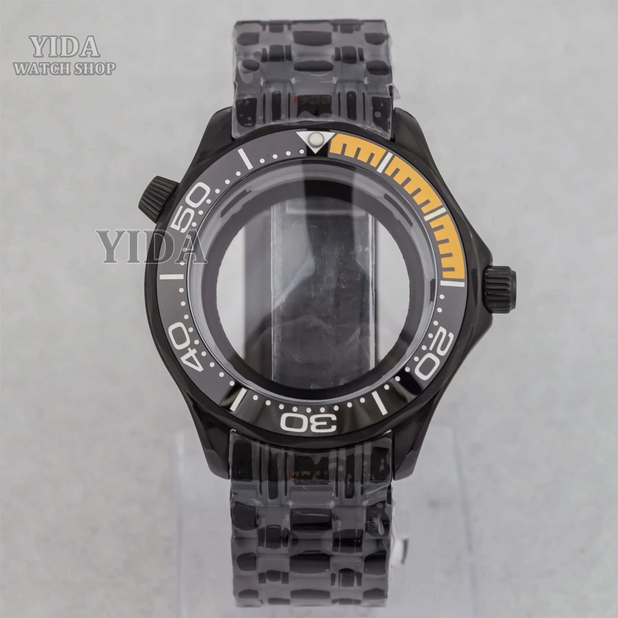 

NH35 Case for Seamaster 300 41MM Case 10ATM Waterproof 316L Stainless Steel Strap fit NH35 NH36 Movement 31mm Dial Replacements