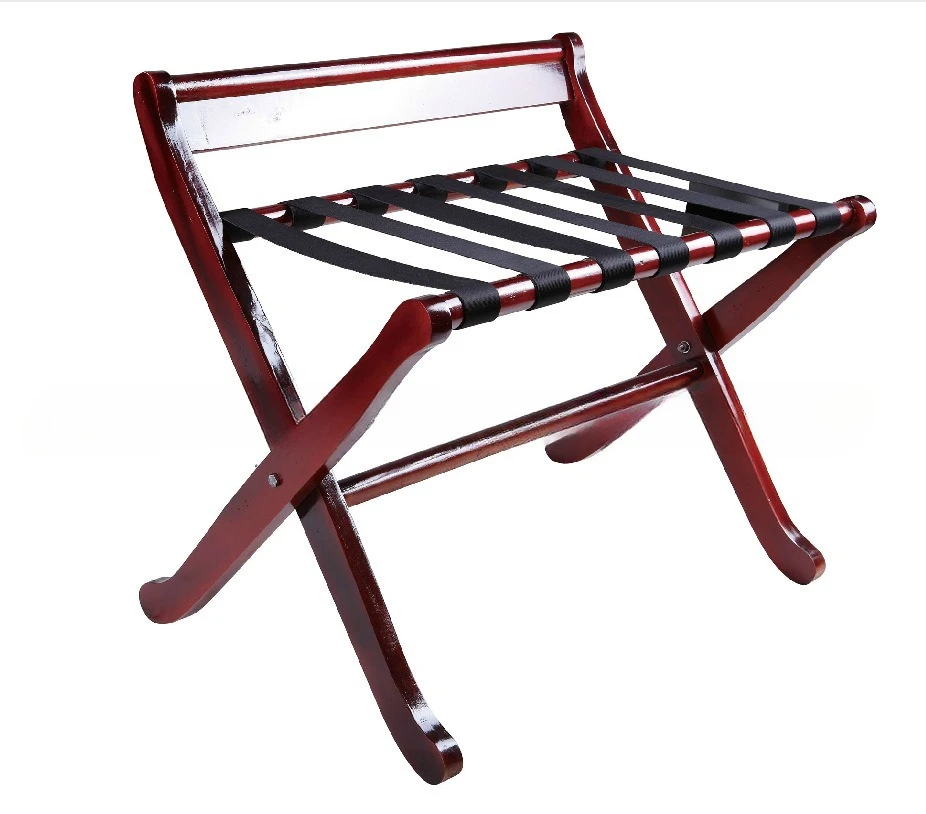 

Solid wood hotel luggage rack, hotel shelf, hotel room folding luggage rack