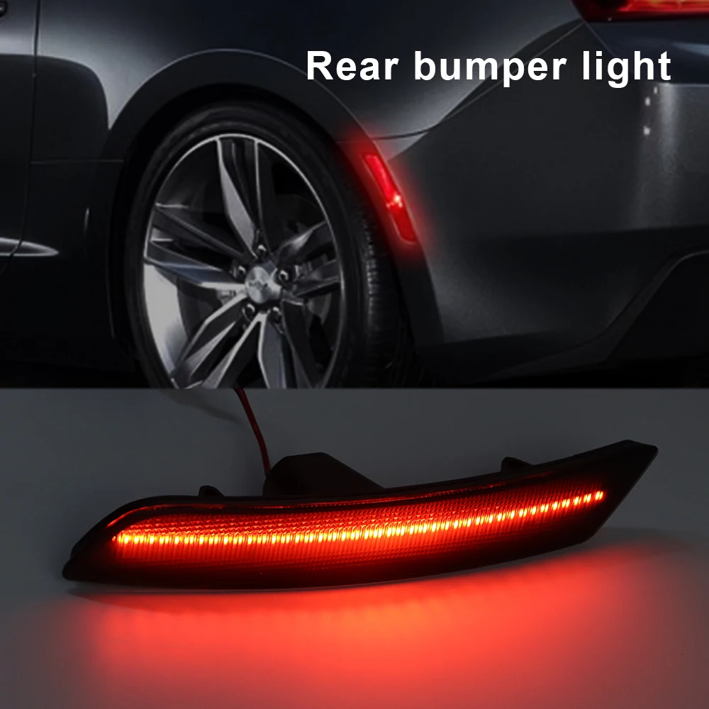 2/4PCS Lights For Chevrolet Camaro 2016 2017 2018 2019 2020 2021 2022 2023 Front & Rear Amber Red Turn Signal Indicator Lamp