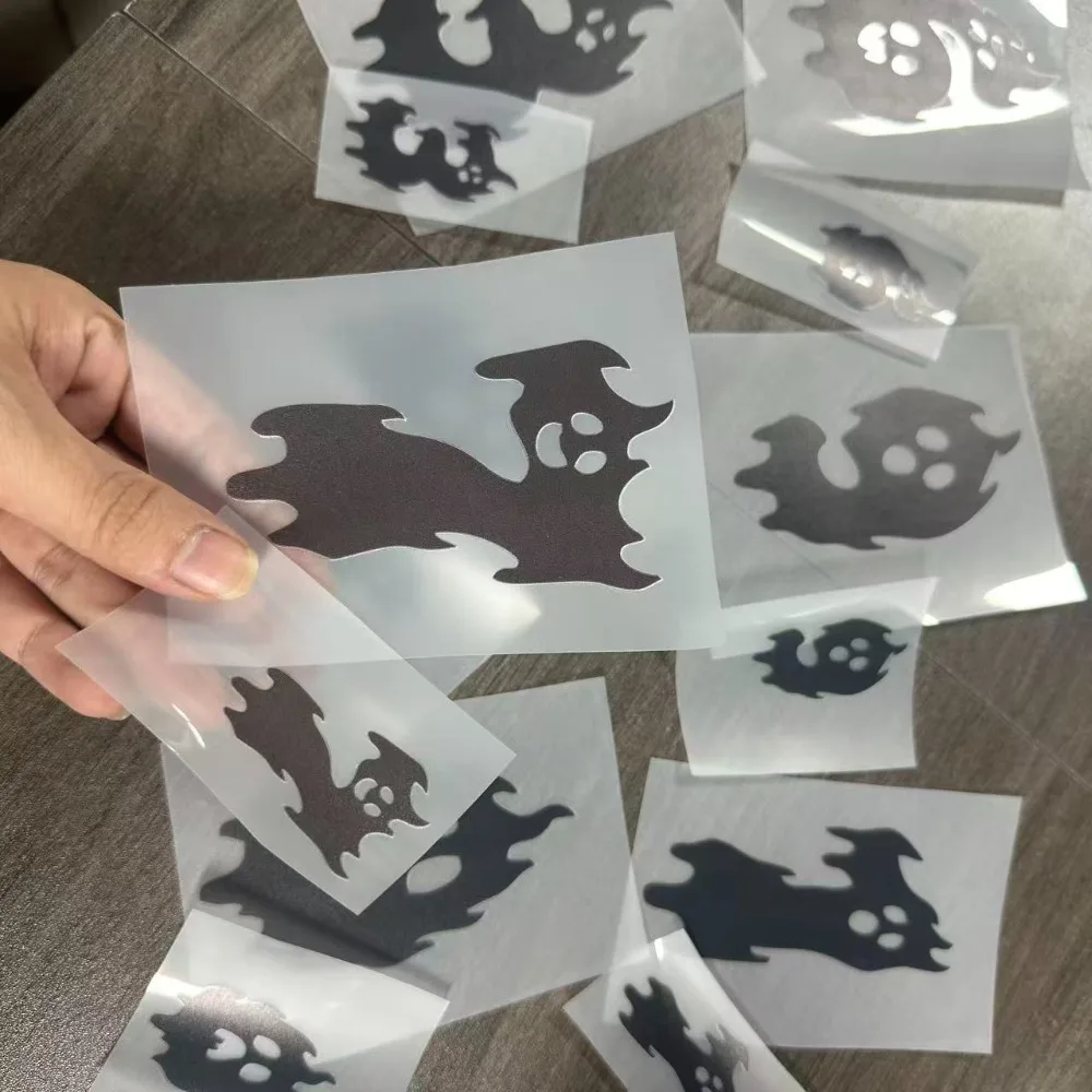 2Pcs Set Halloween Flame Ghost Waterproof Vinyl Decals for Car Window Fairing Helmet Laptop