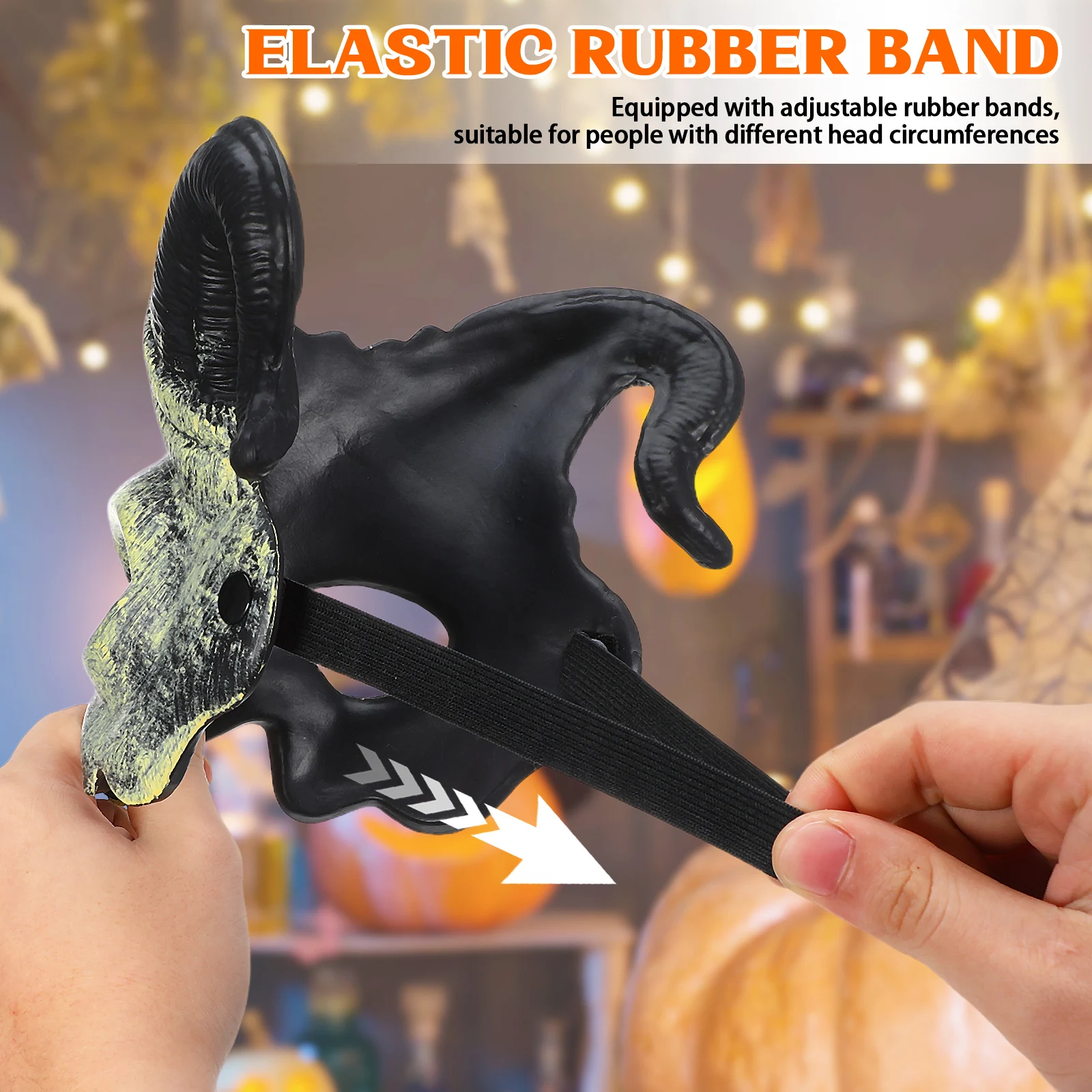 Maschera di Halloween Diavolo Mezza faccia Spaventoso Ghostlike Marrone Horror Costume da festa Prop PU Comodo novità Cosplay Regalo in maschera