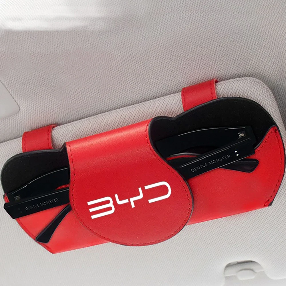 Car Glasses Case Auto Sun Visor Glasses Holder SunglassesClip Card Ticket for BYD Atto 3 Act 3 Tang F3 E6 Dmi Yuan Song plus ev