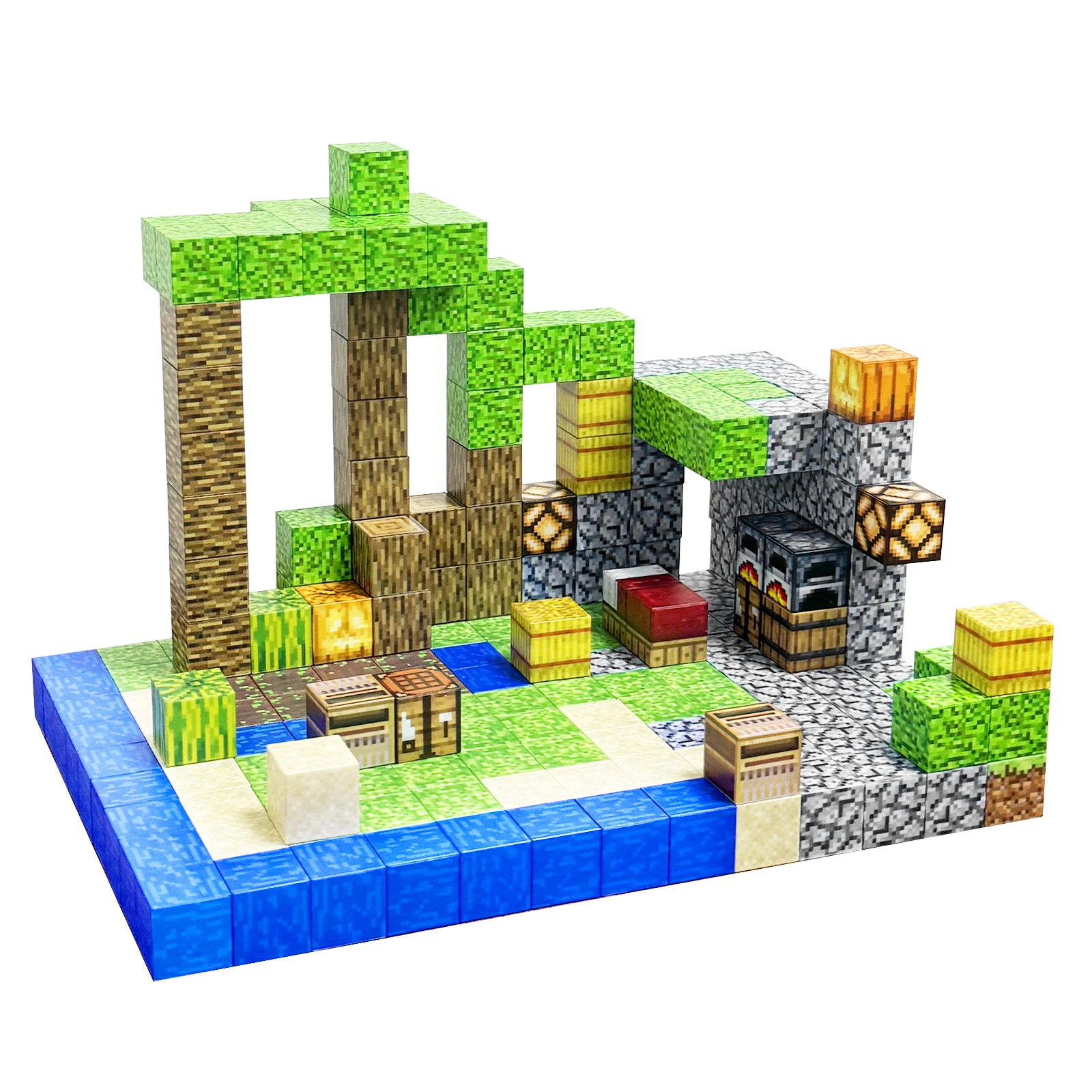 Magnetische blokken-bouw mijnmagneet Wereldset voor jongens en meisjes vanaf 3 jaar, zintuiglijk speelgoed voor peuters Geschenken Constructiespeelgoed