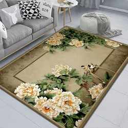 Carpet Living Room Bedroom Large Area Printed Carpet Sofa Coffee Table Mat Household Modern Simple Washable Carpet Persian Rug