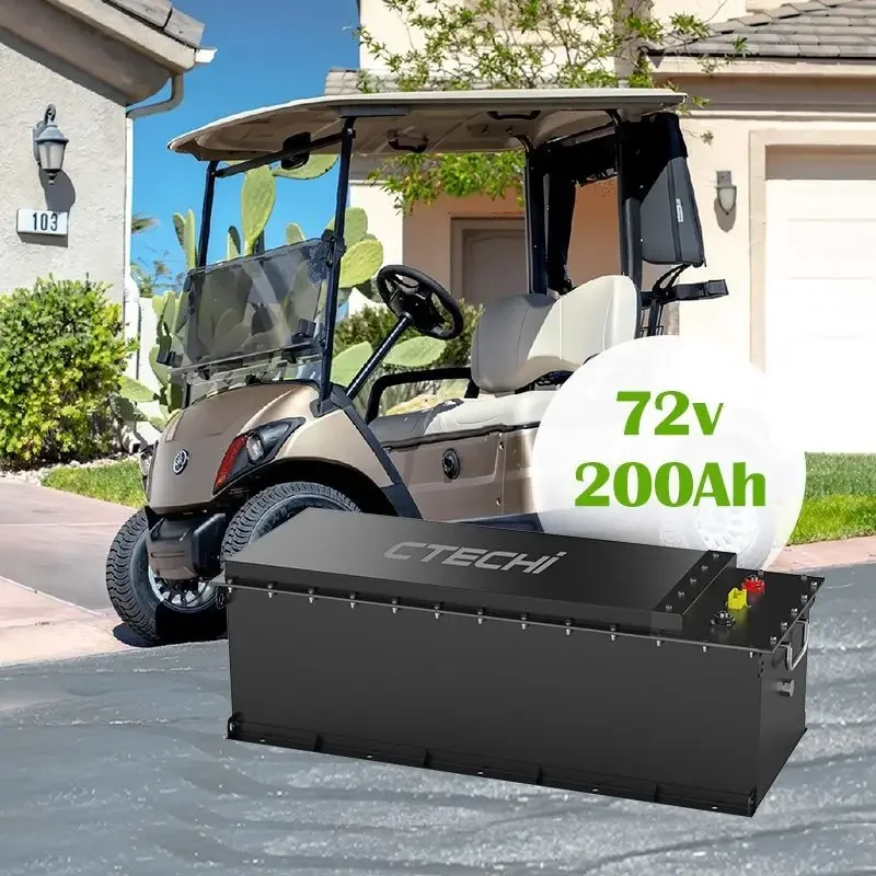 

CTECHi 72V 200Ah Golf Cart LiFePO4 Battery BT Remote Control LiFePo4 Battery