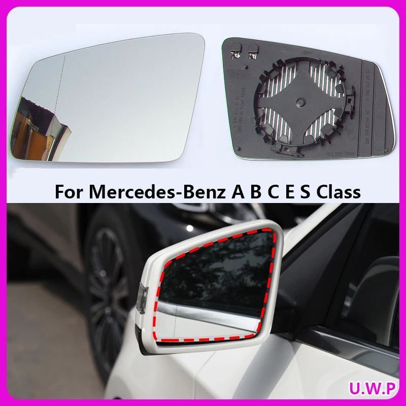 For Mercedes-Benz A B C E S Class A 250 E 300 2009 2010 2012 2014 2018 Rear View Rearview Side View Mirror Wide Angle Convex