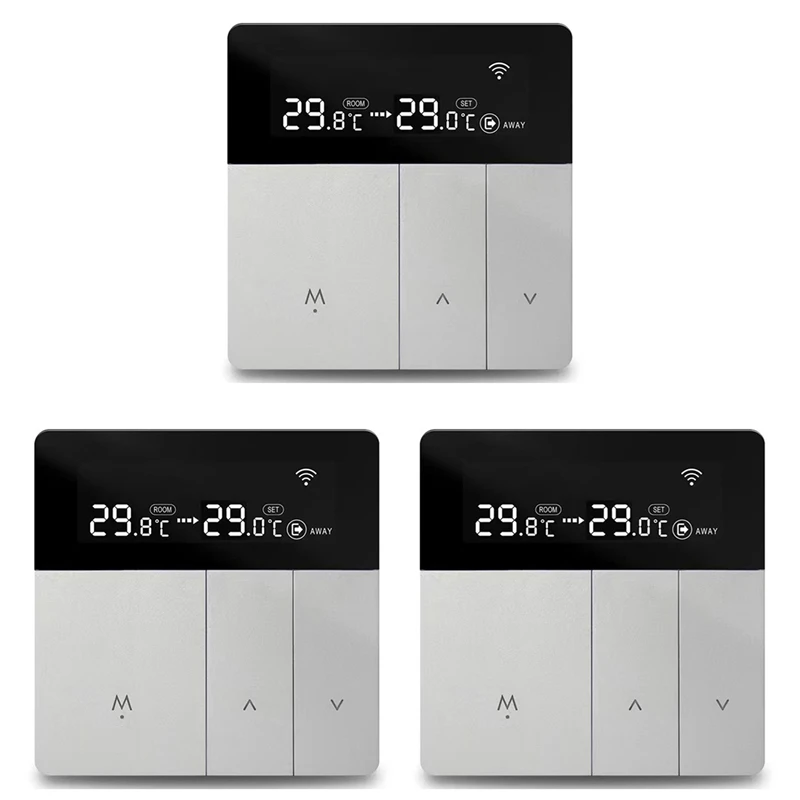 【Горячий】3X AVATTO Tuya Wi-Fi умный термостат, регулятор температуры, 100-240 В, дистанционное электрическое управление, Google Home Yandex