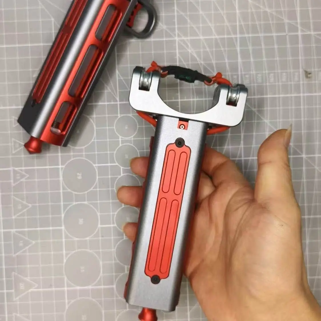 CNC All-Metal Automatic Repeating Multi-shot Bow 2026 New Slingshot Steel Catapult Competitions Elastic Bands for Outdoor view 2