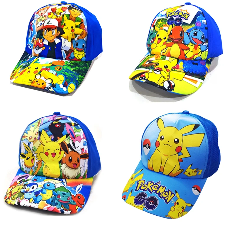 

Pokemon Pikachu Baseball Hat Printed Pet Elf Cartoon Duck Tongue Hat Children Sunshade Hat Outdoor Sports Kids Hat Party Gifts