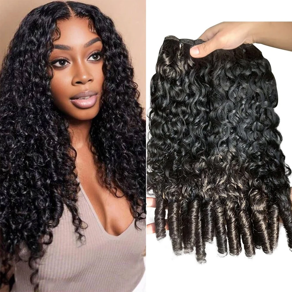 

Burmese Curly Spiral Bundles Natural Color Human Hair Bundles Weave Human Hair Extensions Curly Ends 1/3/4 Pcs