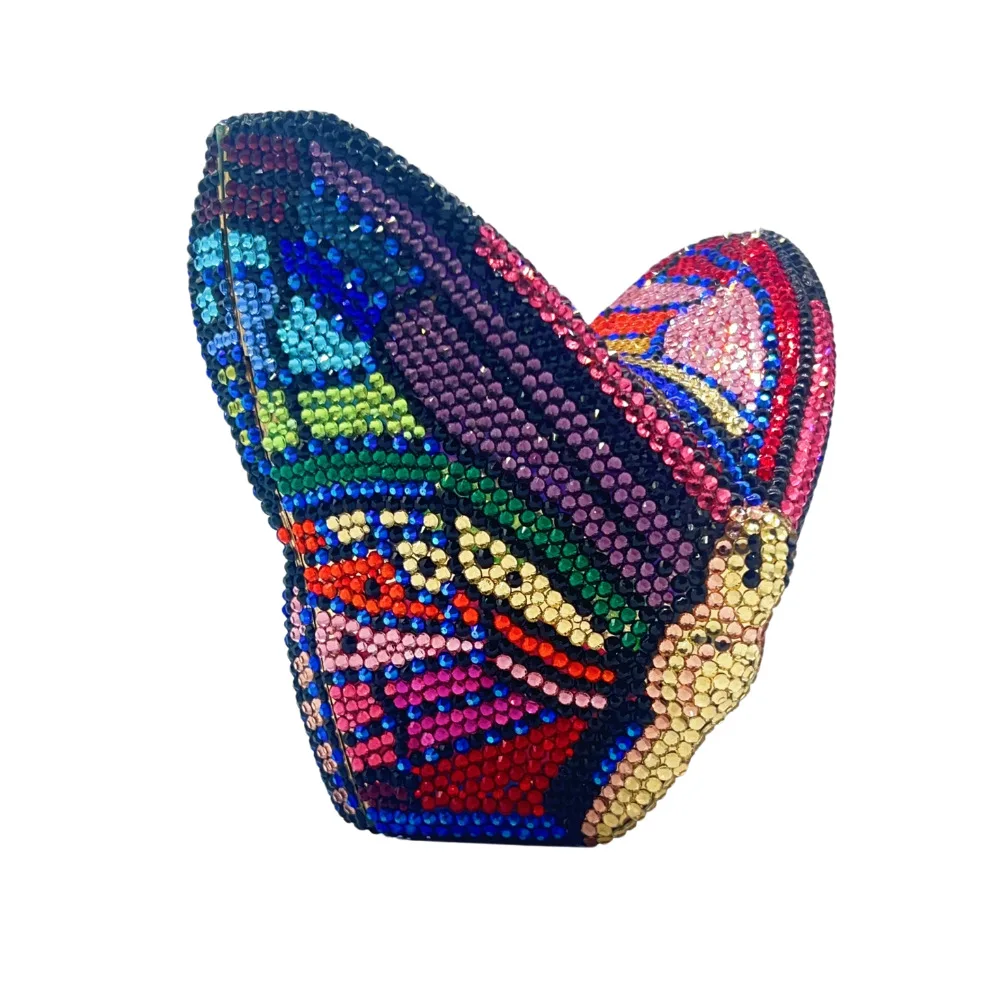 

Butterfly Crystal Clutch Butterfly Diamond Dinner Bag Banquet Rhinestone Hand Luxury Handbags Luxury Designer Bags High Quality